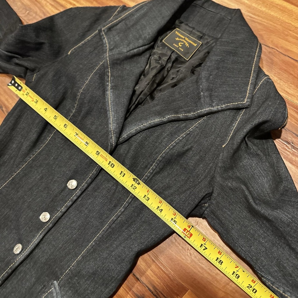 Vivienne Westwood Blazer Womens 8 Blue Denim Single Breasted Tailored Jacket - Picture 9 of 11